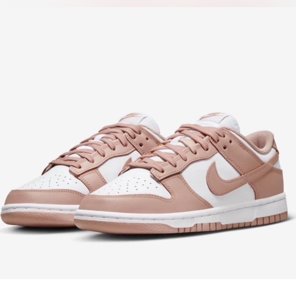 Nike Shoes - Nike Dunk Low Dusty Pink and White Sneakers